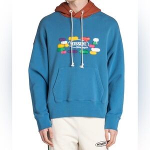 PALM ANGELS x MISSONI SPORT DRAWSTRING HOODIE SWEATSHIRT